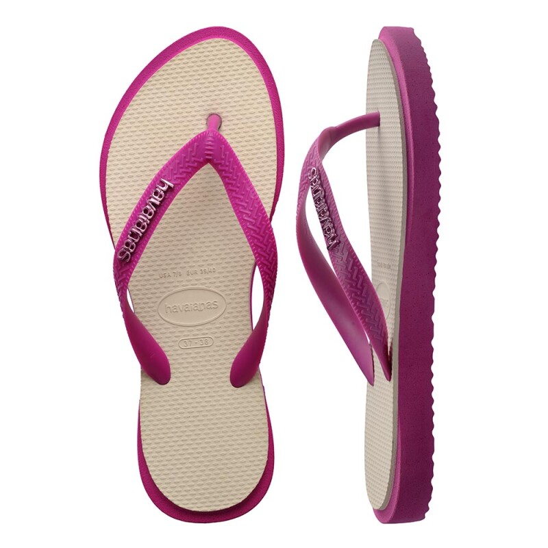 Sandalias Havaianas Top Point Fusion Mujer Rosa Gum/beige Palha