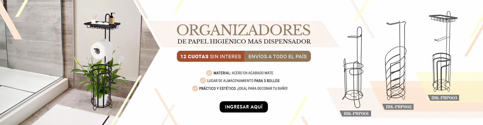 Organizadores Baños papel higiénico