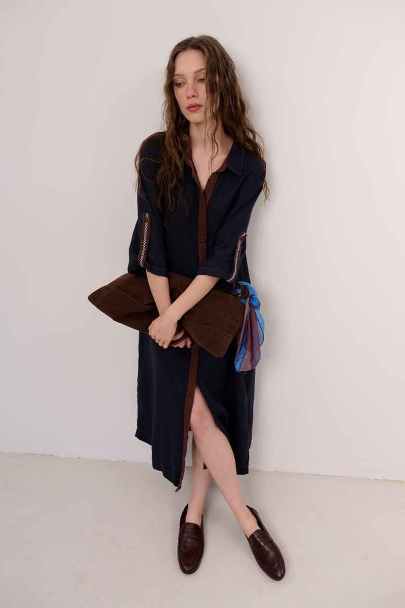 VESTIDO CHEMISE AZUL