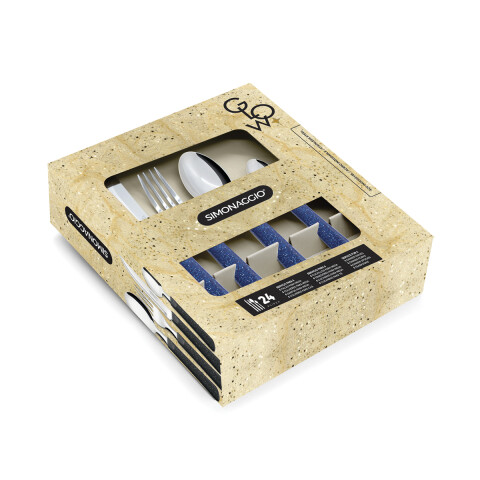 Set x 25 Cubiertos Glow de Simonaggio AZUL