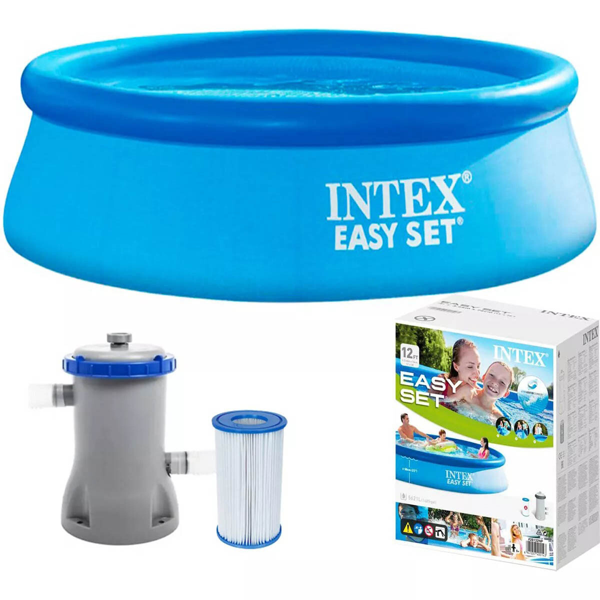 Piscina Intex Gomón Infable 5621 L 366x76cm C/ Bomba 