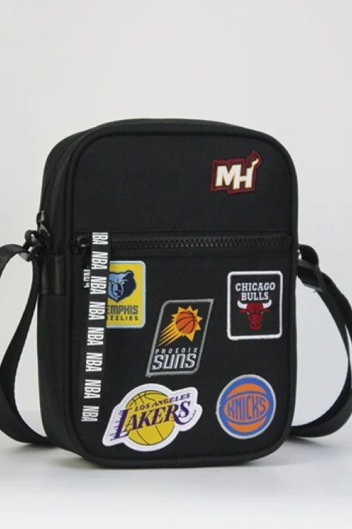 Morral clásico doble cierre - NBA Negro