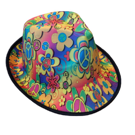 Sombrero Hippie Cotillon Nostalgia Unica