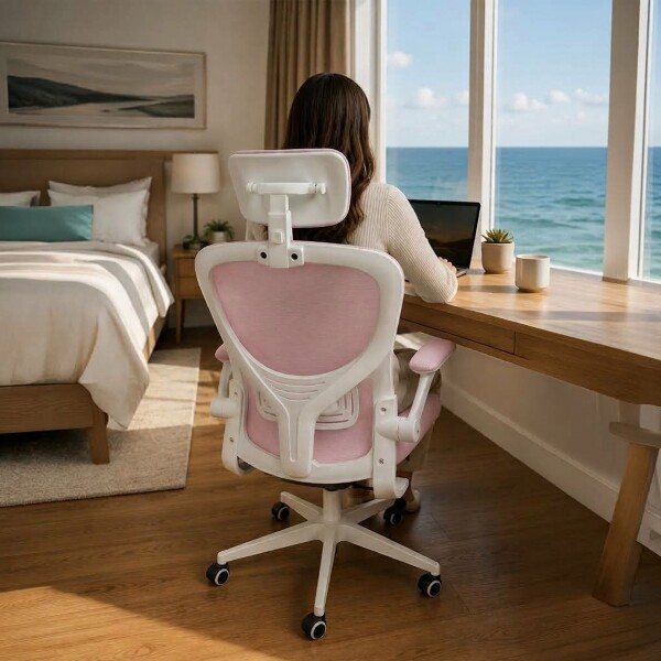 Silla de escritorio Oficina Sillon Ejecutiva Ergonomica Apoyabrazos Regulables IMBACK Color Rosa Silla de escritorio Oficina Sillon Ejecutiva Ergonomica Apoyabrazos Regulables IMBACK Color Rosa