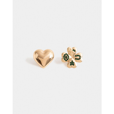 Set De Prendedores Con Strass Dorado