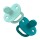 Setx2 Chupetes mordillo silicona punta diamante verde/aqua