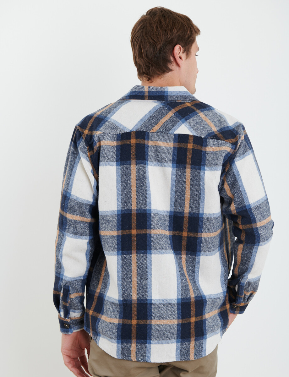 300563 SOBRECAMISA HARRY Azul Piedra / Blanco