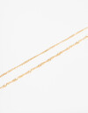 Collares Cortos Metal Collar Corto Multicadena Bañado En Oro - Dorado