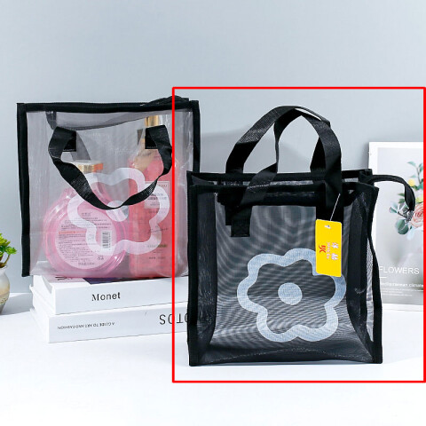 Bolso transparente flor con cierre Bolso Transparente Flor Con Cierre