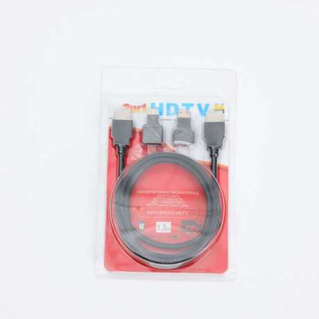 Cable Hdmi 3 En 1 Con Adaptadores Mini Y Micro 1.5 Metros