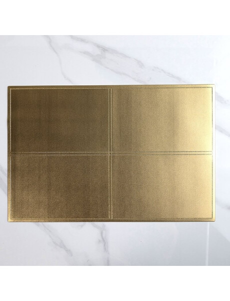 INDIVIDUAL PVC SIMIL CUERO 45x30CM ORO INDIVIDUAL PVC SIMIL CUERO 45x30CM ORO