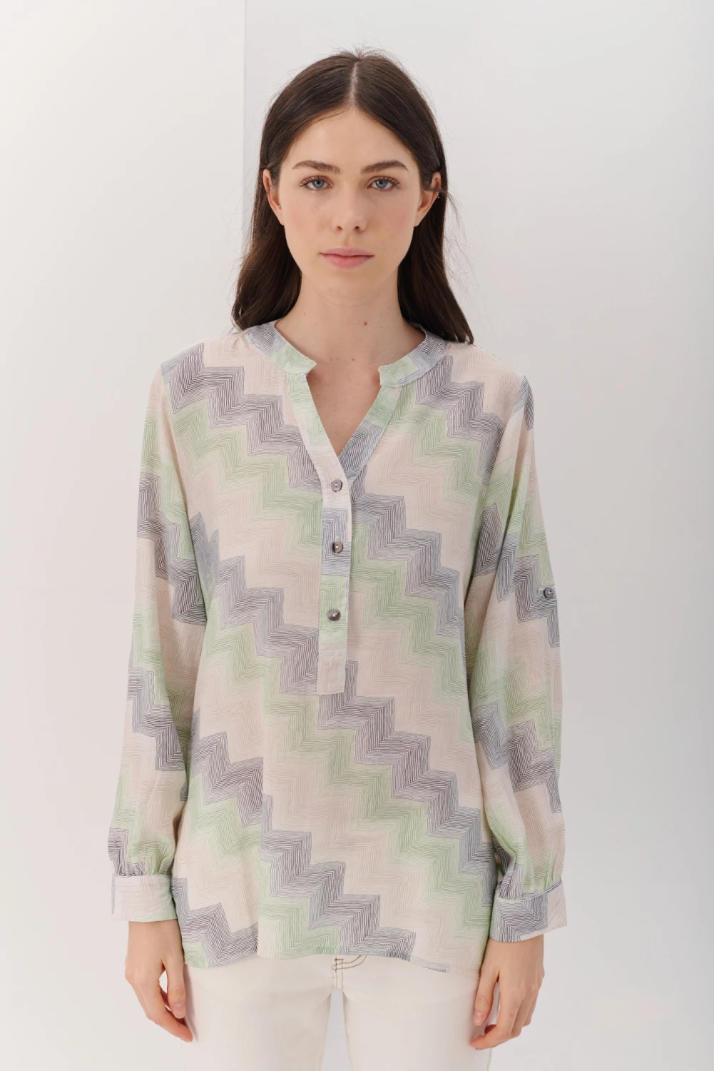 CAMISA JULIA ZIGZAG verde 4