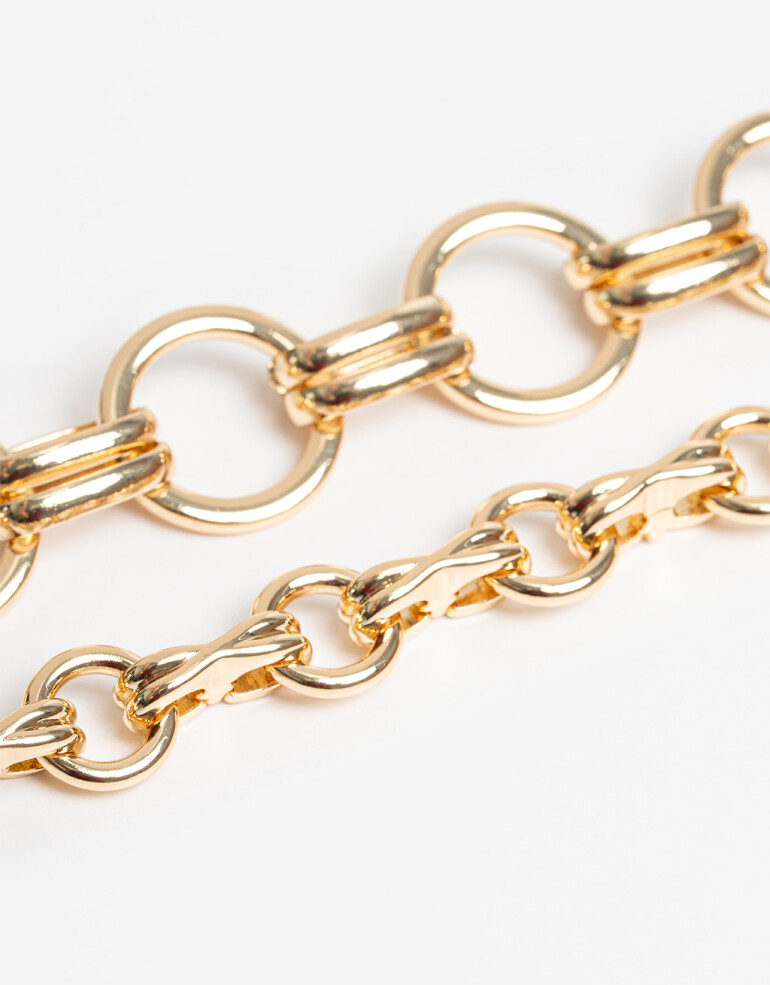 Pulseras Flexibles Sets Metal Pulseras Flexibles Sets Cadena De Metal - Dorado