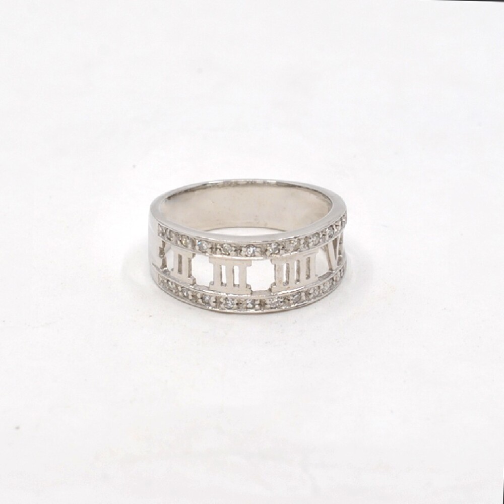 Anillo Oro 18K Blanco Y Brillantes Anillo Oro 18K Blanco Y Brillantes