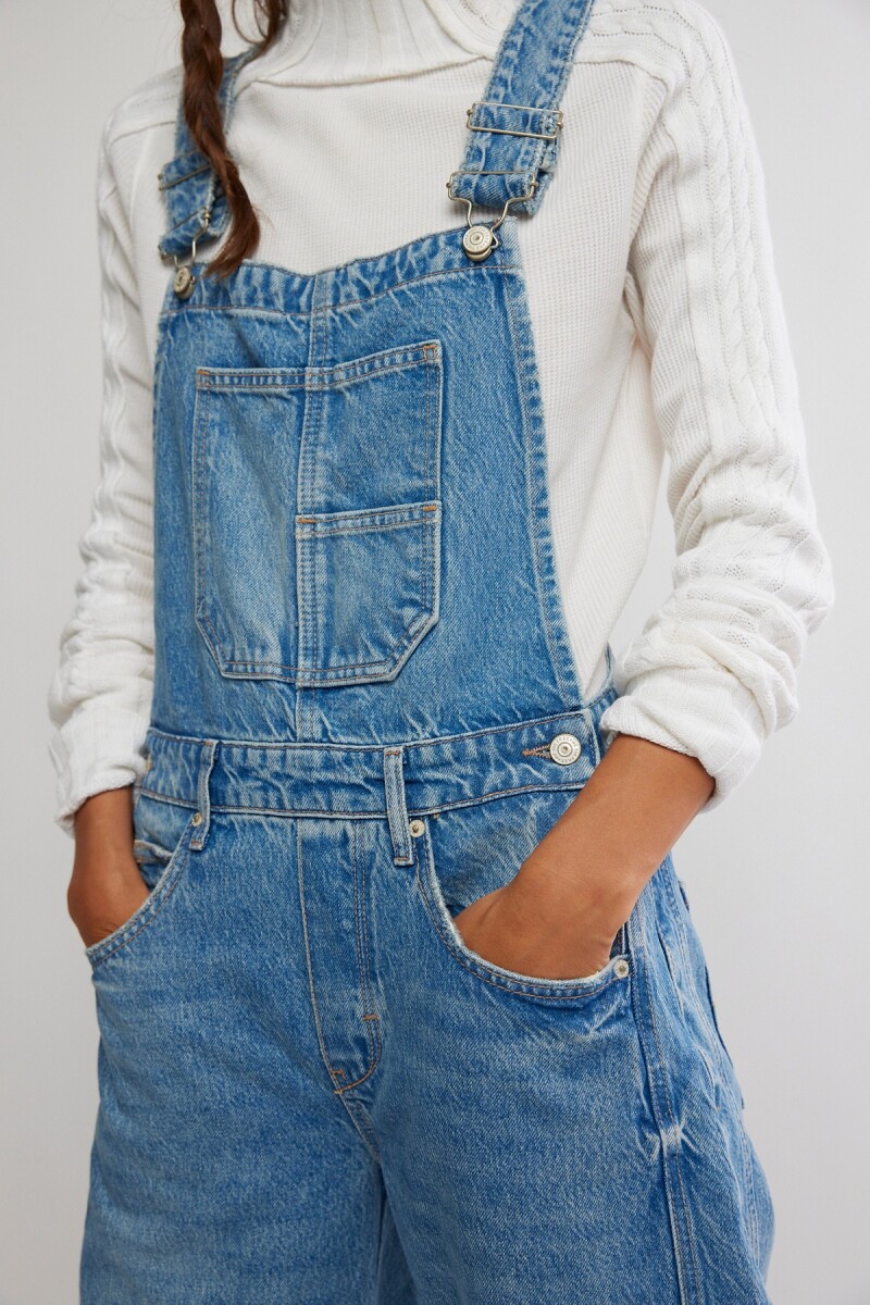 JARDINERO DENIM GOOD LUCK Azul