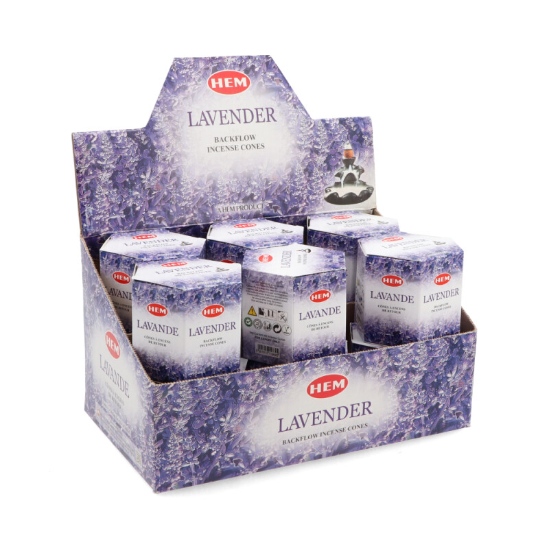 CONOS PARA FUENTES DE HUMO HEM X12 Lavanda