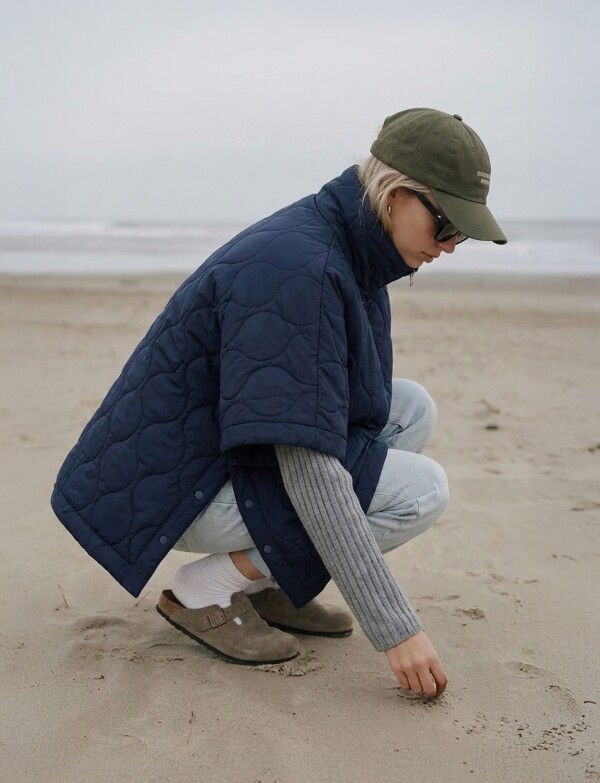 Poncho Capitoneado AZUL