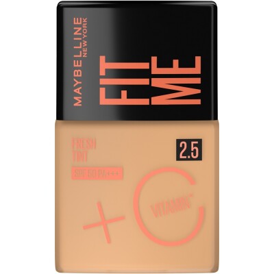 Base Maybelline Fit Me Fresh Tinte Spf50 Tono 2.5 Base Maybelline Fit Me Fresh Tinte Spf50 Tono 2.5