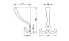 PERCHA Dorada 76x76x123mm Percha Dorada 76x76x123mm