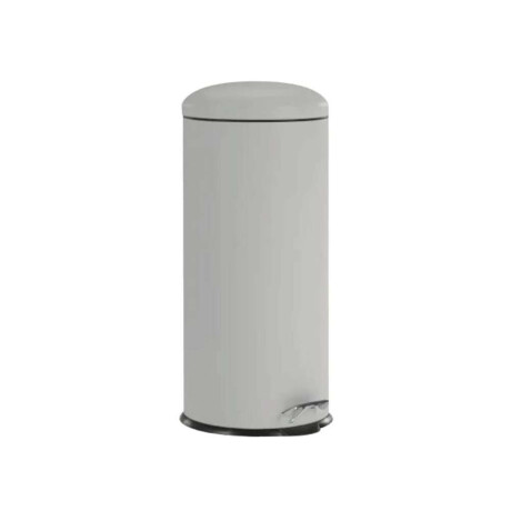 Papelera Cilindrica 30Lt Acero Gris Claro