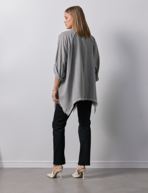 Camisa Oversize Tencel GRIS