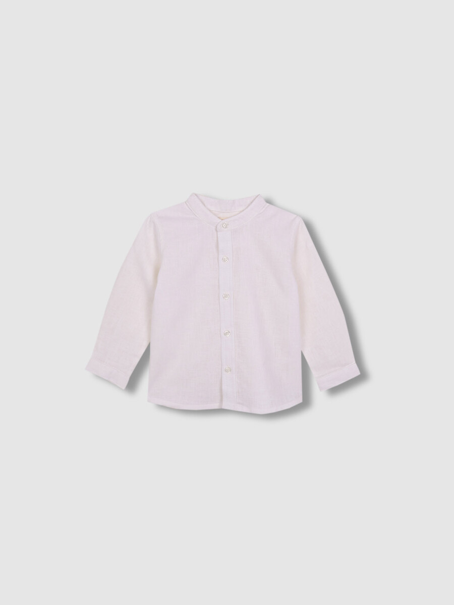 Camisa Mao Panadera De Lino Blanco