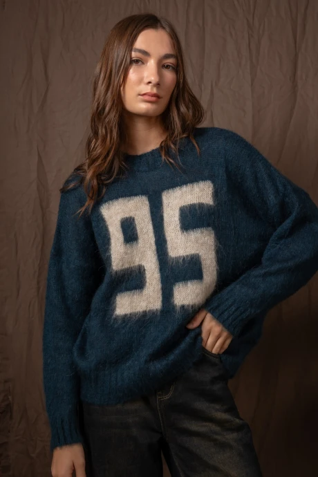 Sweater Mohair Azul