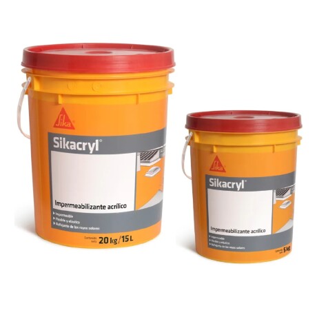 Membrana Liquida Sikacryl Fibrado Acrílica 20 + 5 Kgs Blanca Blanco