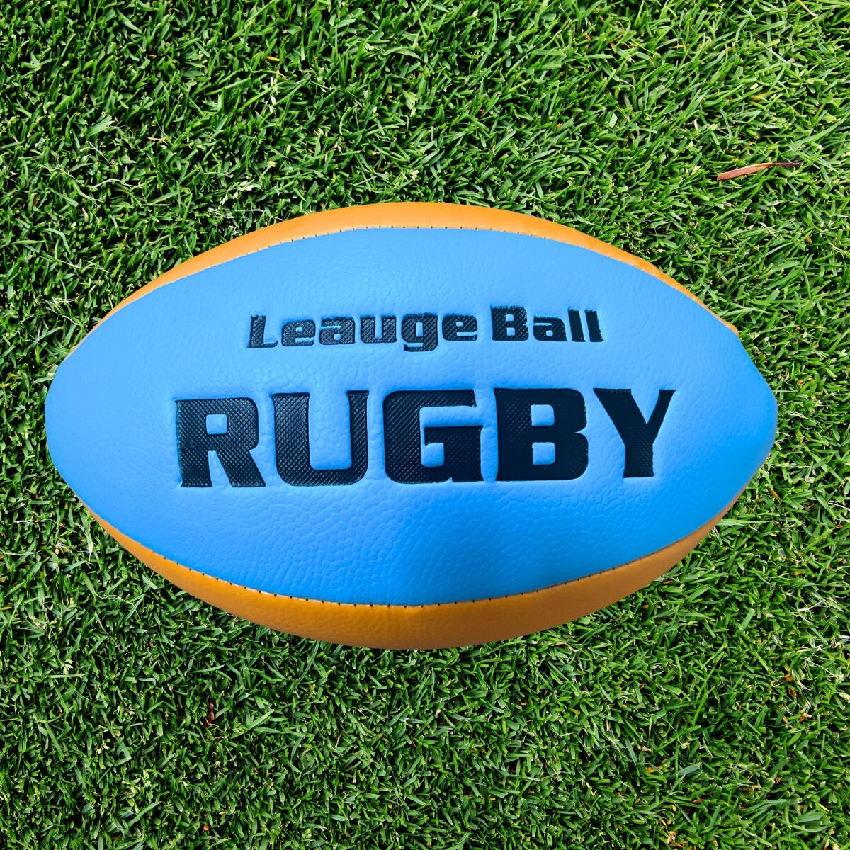 Pelota Rugby de Goma - celeste 