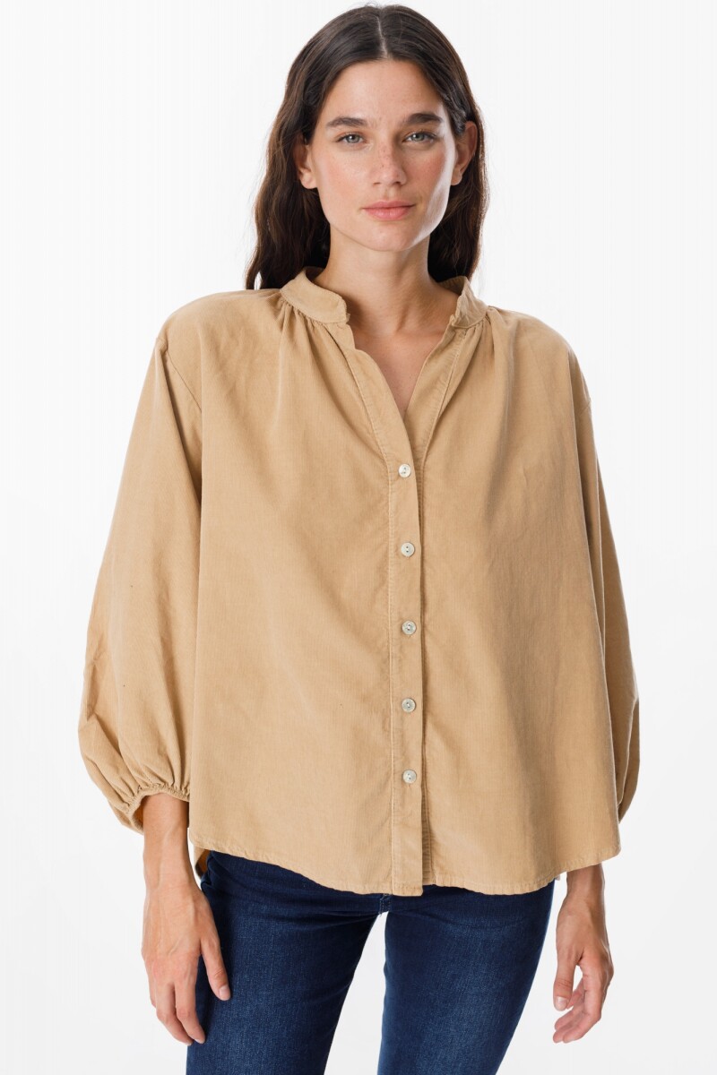Camisa Poly Camel
