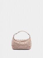 Bolso Bandolera Trenzado Efecto Piel rosa