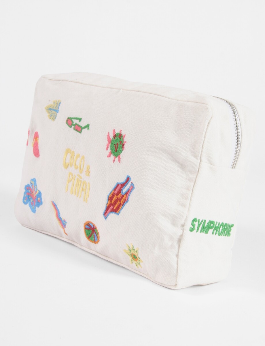 Estuche coco y piña - beige 