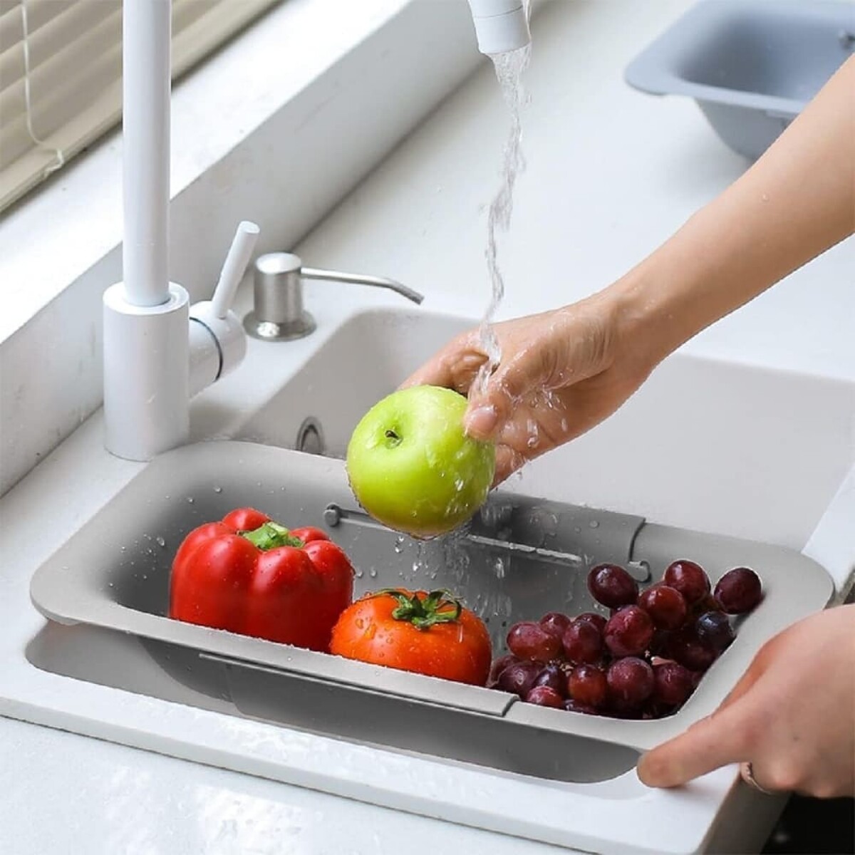 Escurridor para pileta de cocina bacha - gris 