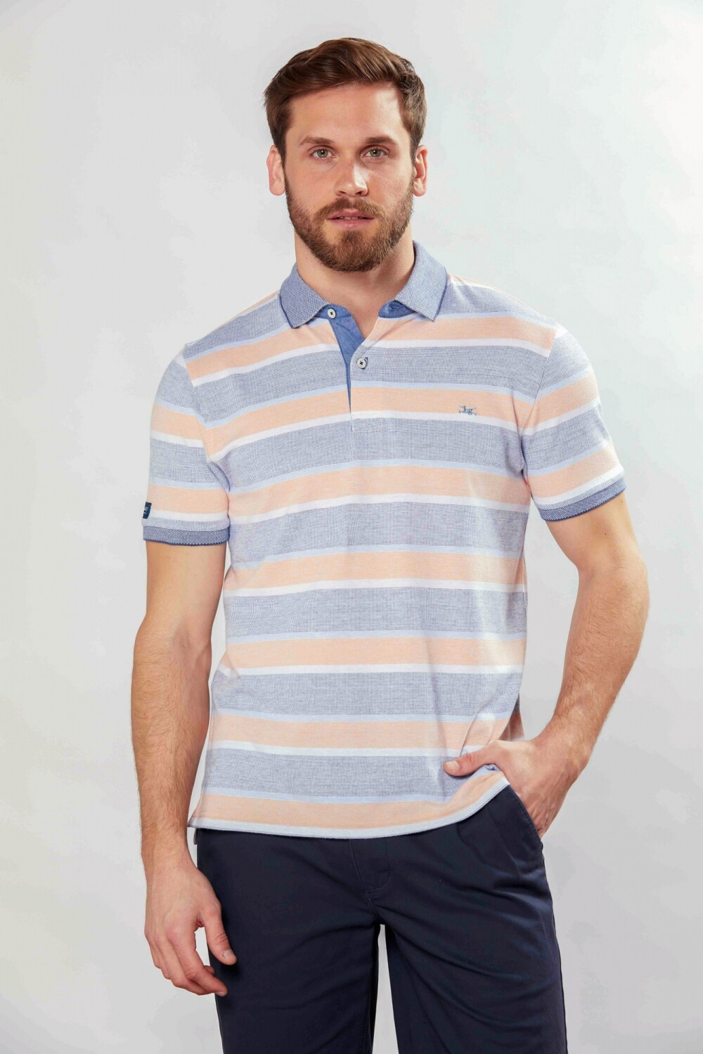 REMERA JERSEY RAYADA Melon