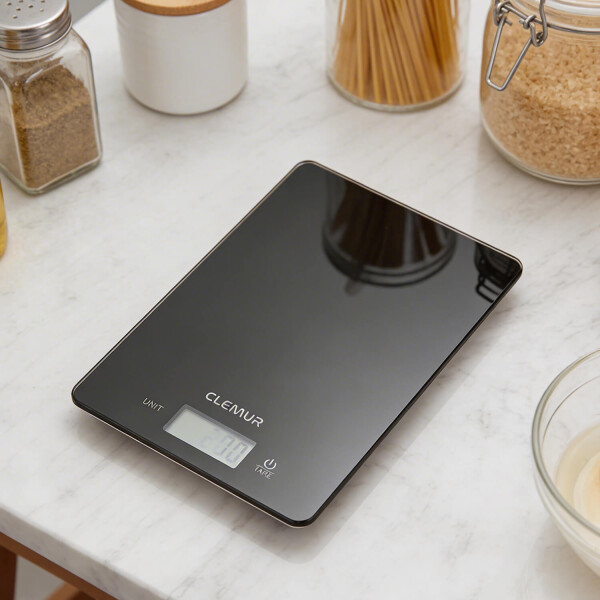 Balanza Digital de Cocina IMBACK con Precisión 1g a 5kg, Acero Inoxidable Color Negro Balanza Digital de Cocina IMBACK con Precisión 1g a 5kg, Acero Inoxidable Color Negro