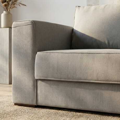 Sofá Olimpus - Microfibra - 2 cuerpos Kruger 06-155 (Ceniza)