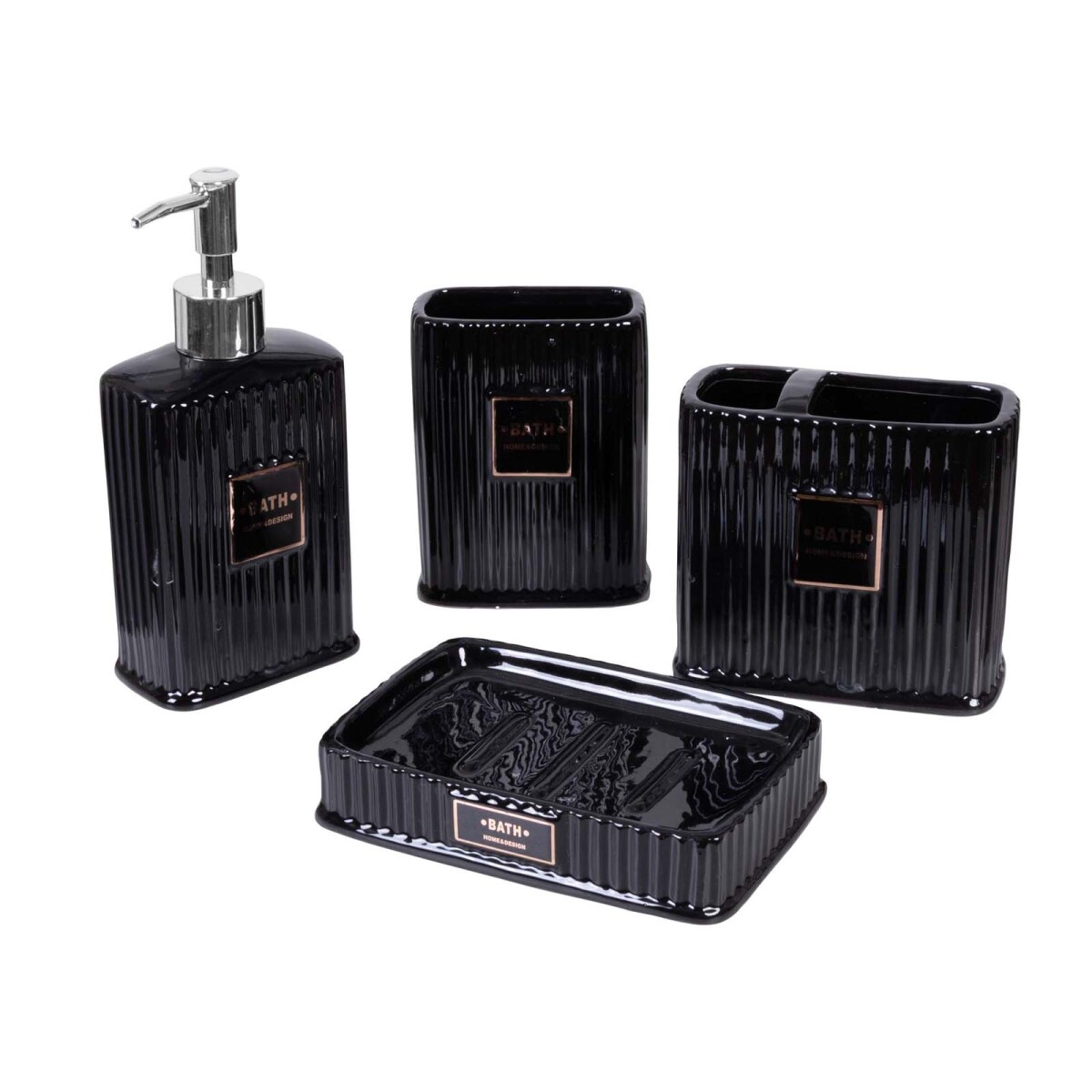 SET BAÑO - CERAMICA NEGRO A097 