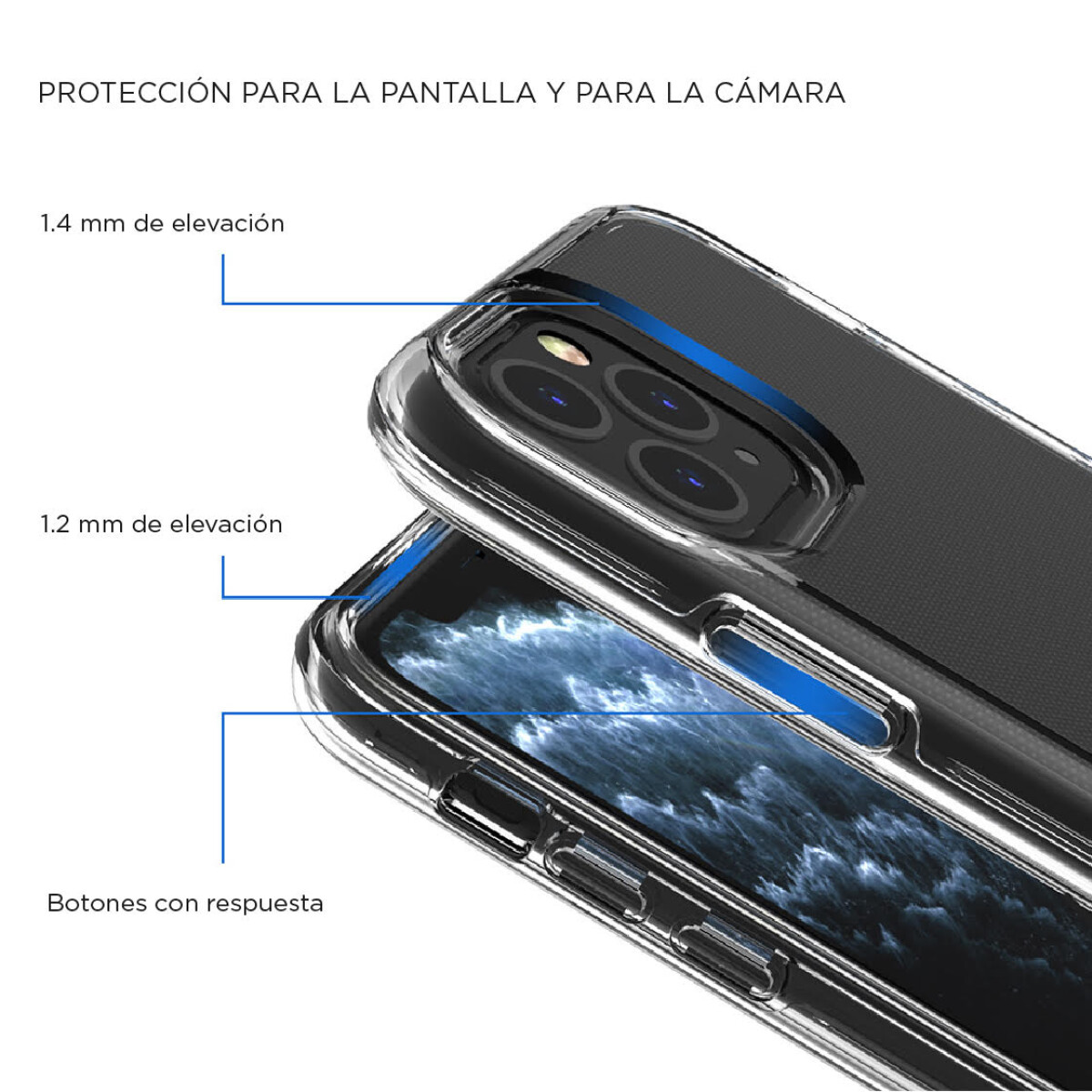 Armor transparente iphone 11 pro max Transparente