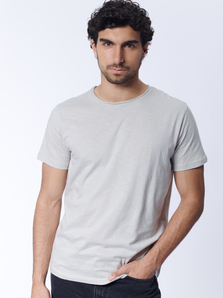 Remera slub Beige