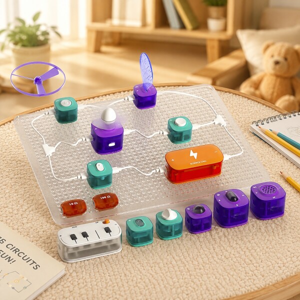 Kit Ciencia Science Can Block Circuit 80 Experimentos Transparente 1