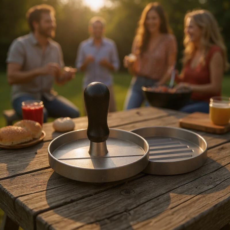 Prensa Molde Para Hamburguesas 12 Cm Antiadherente Sin Color