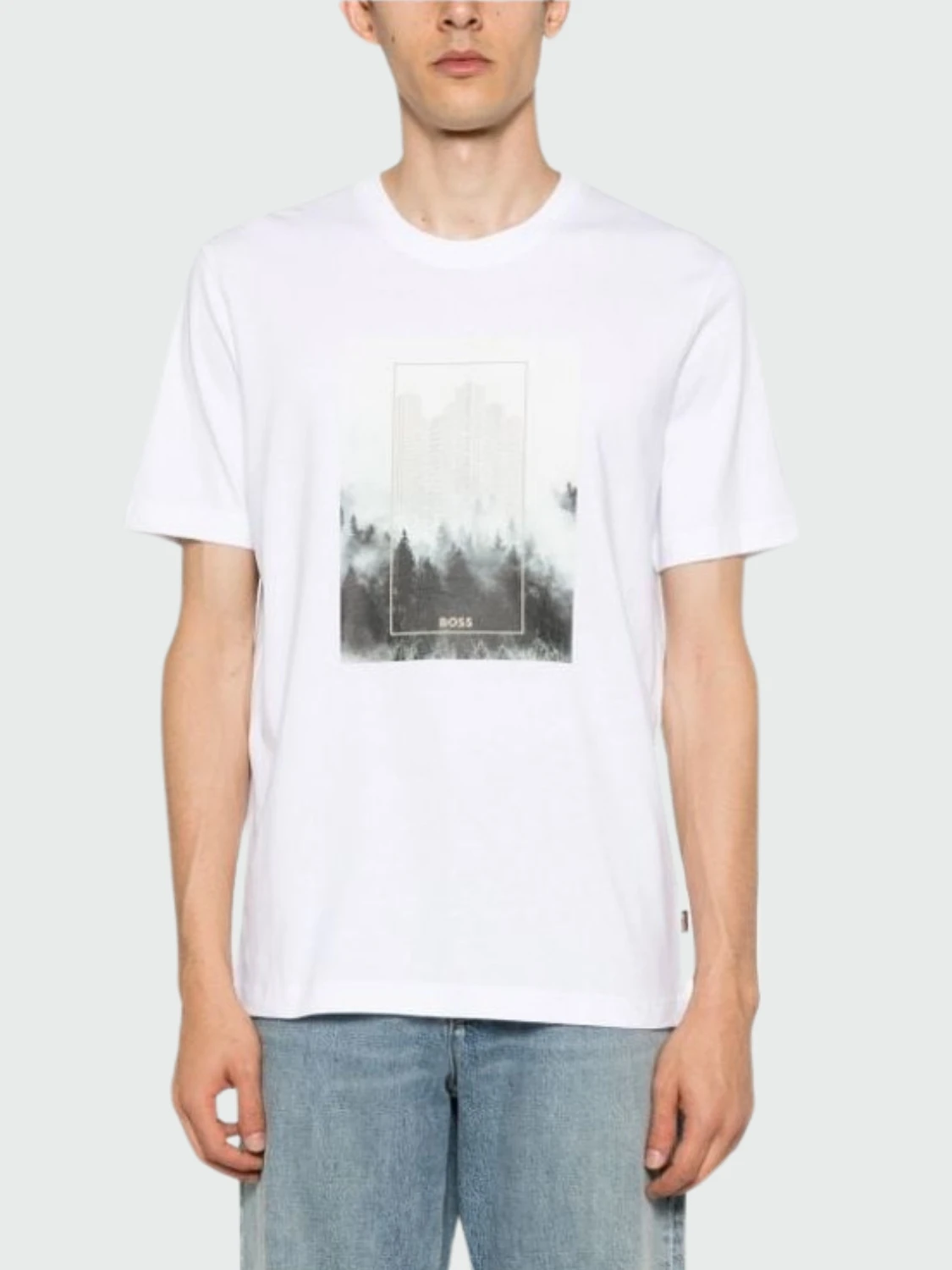BOSS - Remera regular Fit en algodón Blanco