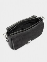 Bolso Bandolera Con Piel negro