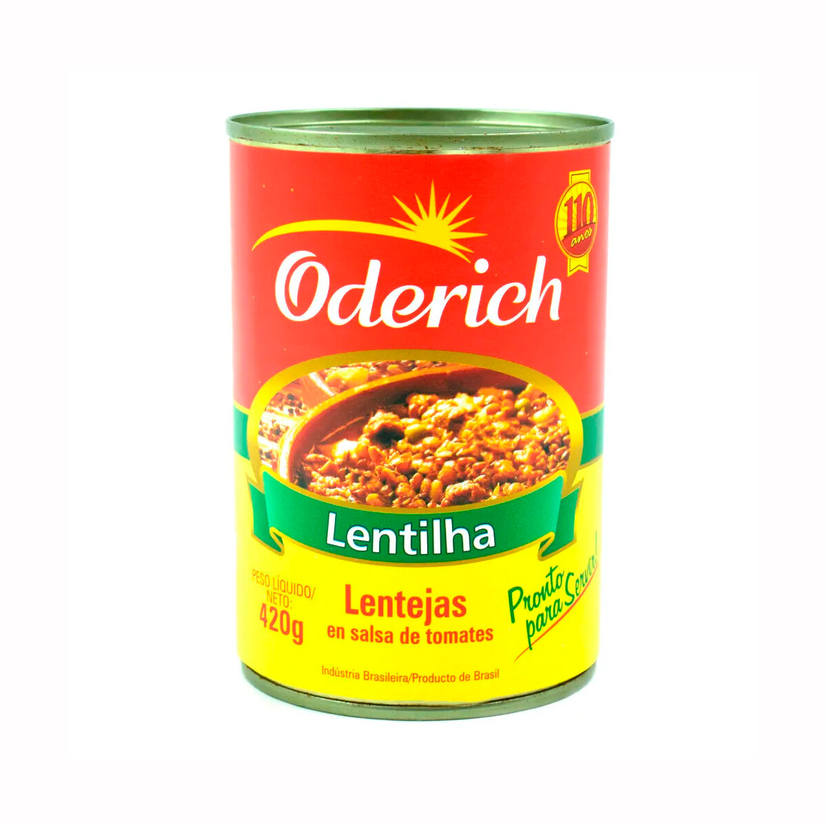 ENLATADO LENTEJAS EN SALSA DE TOMATE ODERICH 420GR 
