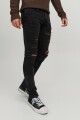 Jeans Skinny Fit "liam" Elástico Black Denim