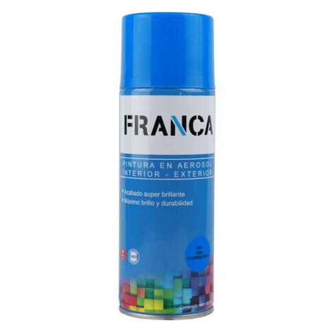 ESMALTE AEROSOL 400ML AZUL FLUORESCENTE REF.1004 FRANCA ++ N/a