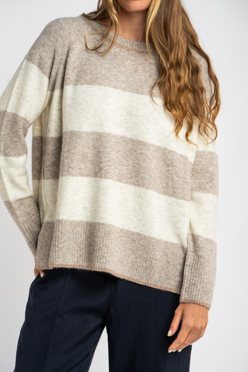 Sweater Rayado Visón