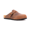 Zueco Country Cuero Mujer Marron Oscuro