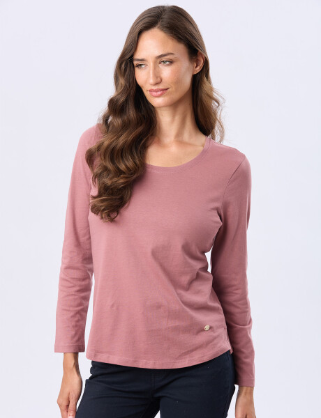 REMERA BÁSICA DE ALGODÓN Rosa Oscuro