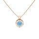 Colgante oro 18k 2 tonos con topacio azul. Colgante oro 18k 2 tonos con topacio azul.